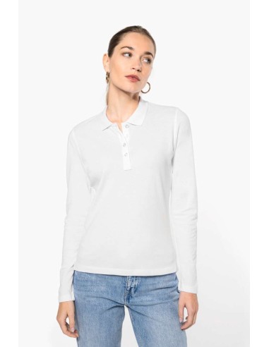 KAR-K257-LADIES’ LONG-SLEEVED PIQUÉ POLO SHIRT